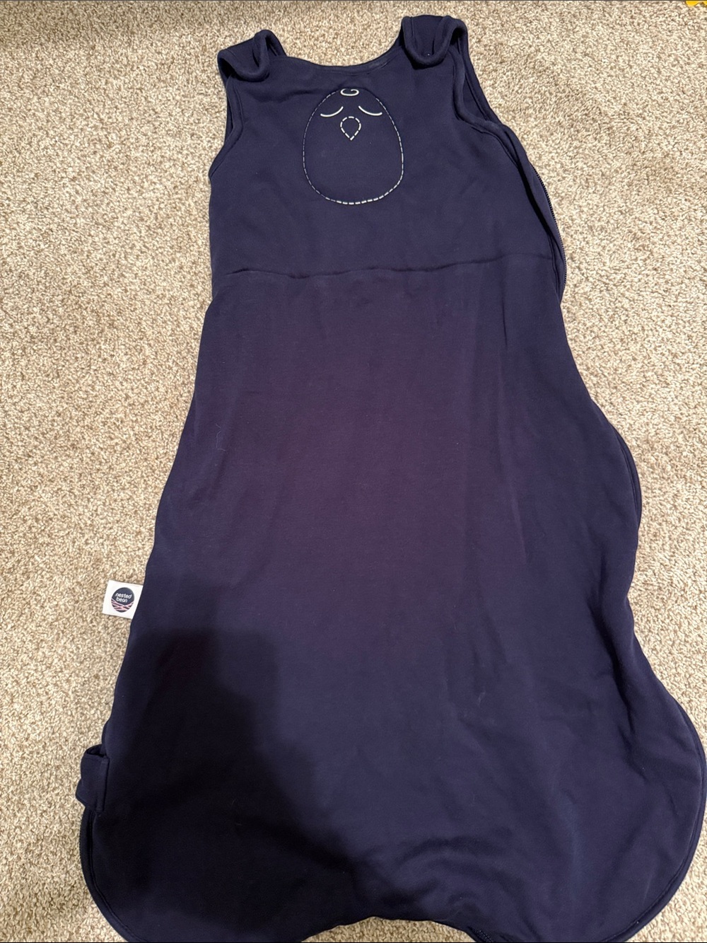 Nested Bean Navy Infant Sleep Sack with Gentle Padding